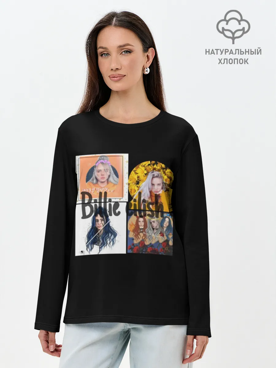 Лонгслив женский. Хлопок / Billie Eilish