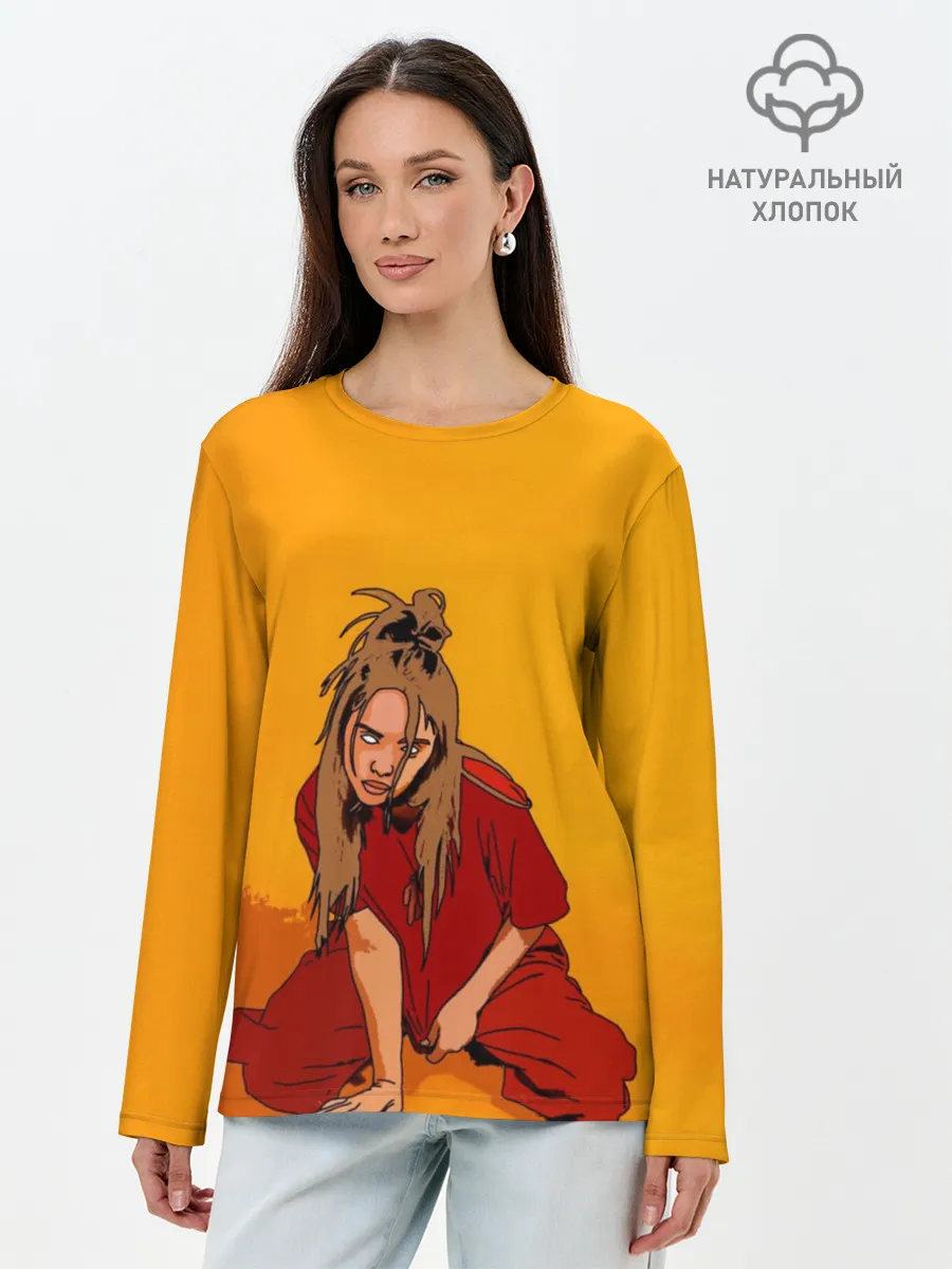 Лонгслив женский. Хлопок / Billie Eilish