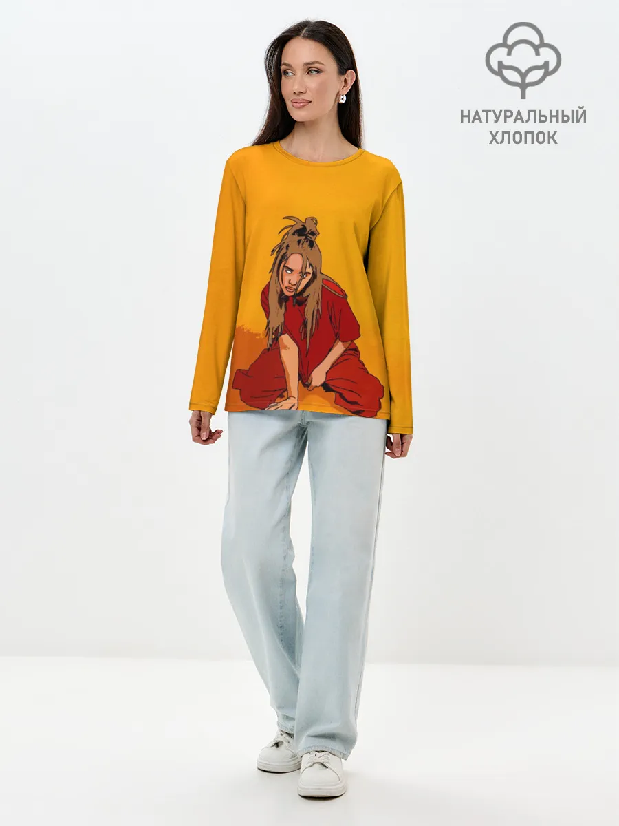 Лонгслив женский. Хлопок / Billie Eilish