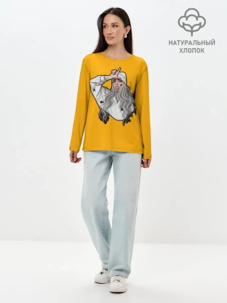 Лонгслив женский. Хлопок / Billie Eilish