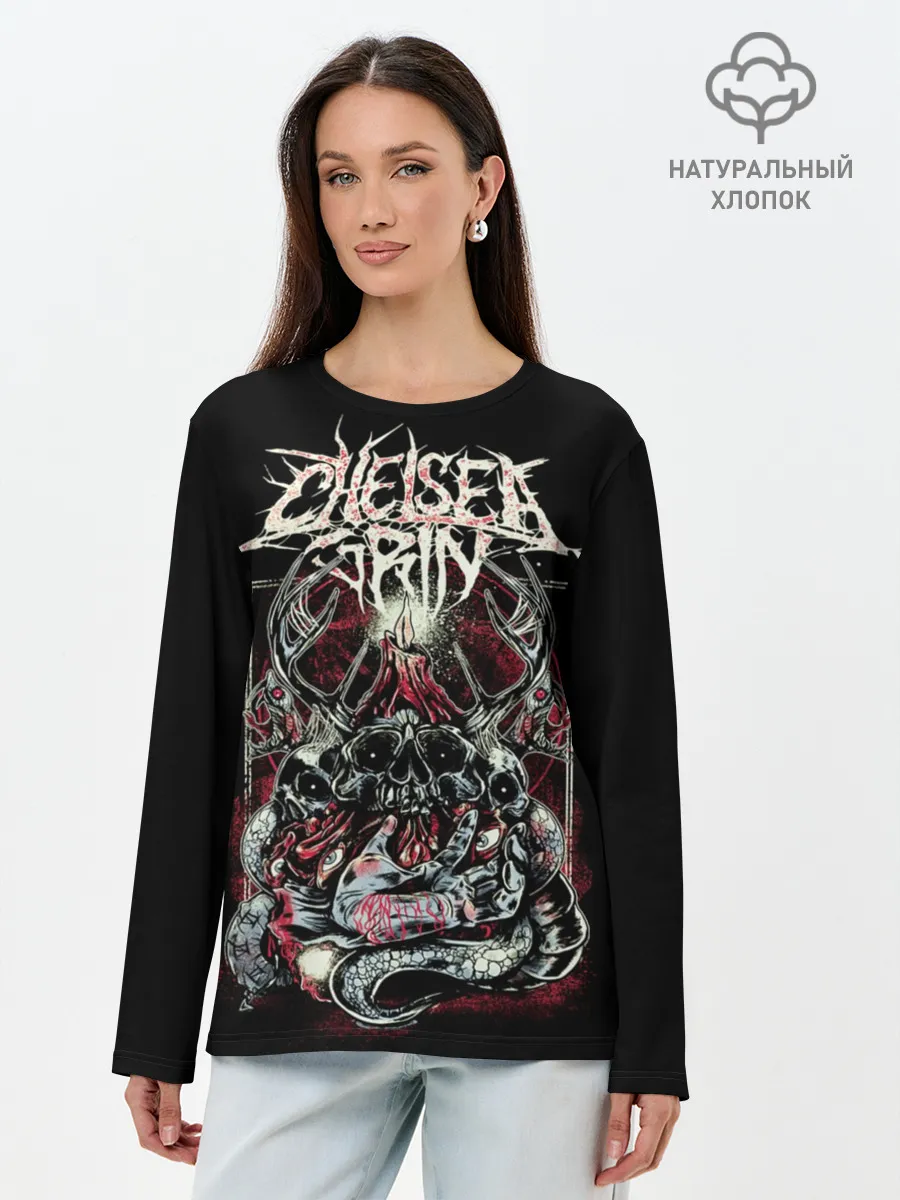 Лонгслив женский. Хлопок / Chelsea Grin