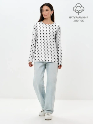 Лонгслив женский. Хлопок / Bruno Buccellati Style Ver.1