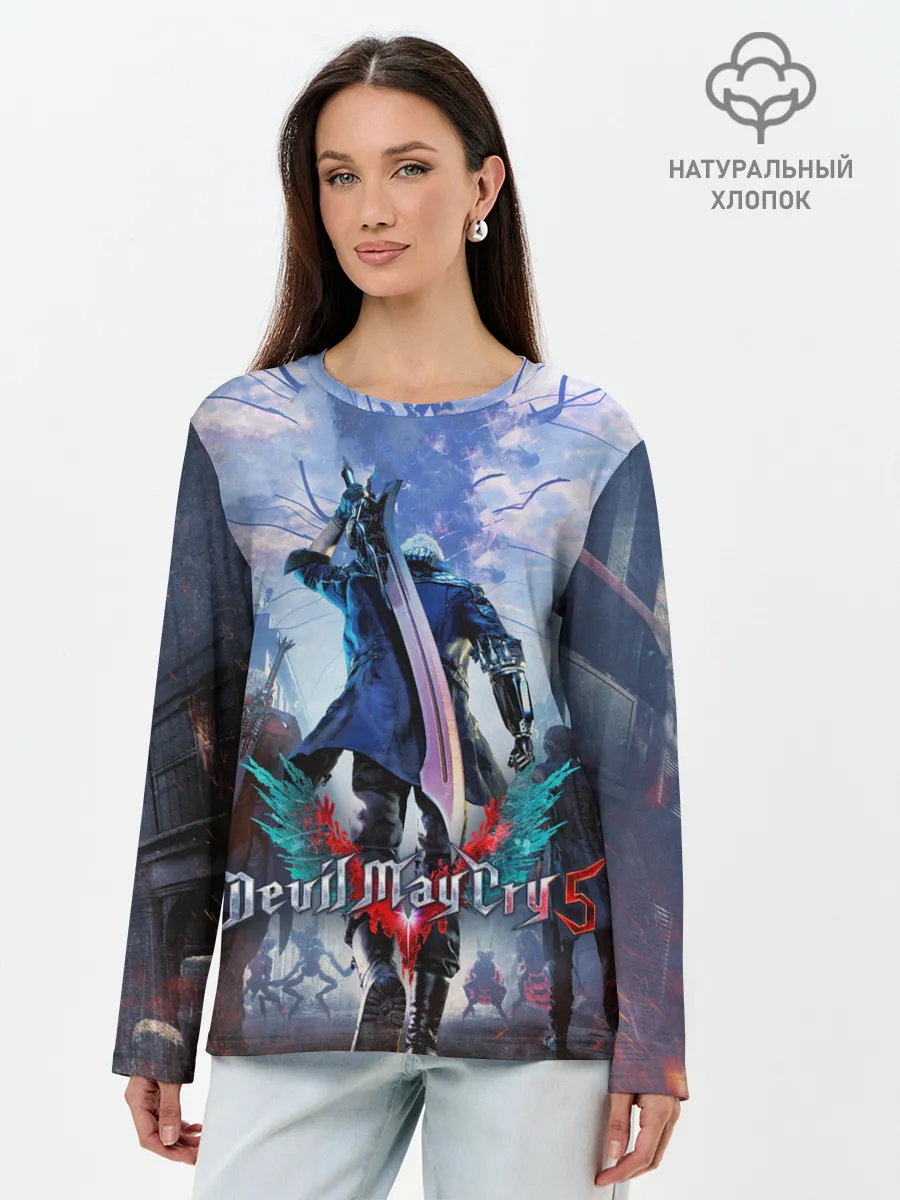 Лонгслив женский. Хлопок / Devil May Cry 5