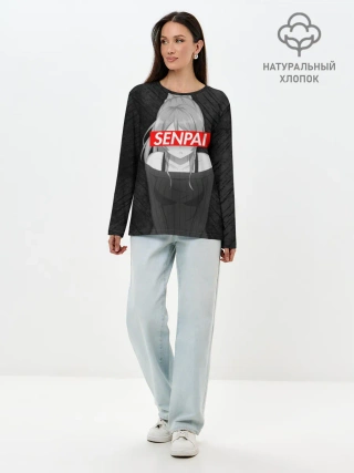 Лонгслив женский. Хлопок / Anime Senpai Girl