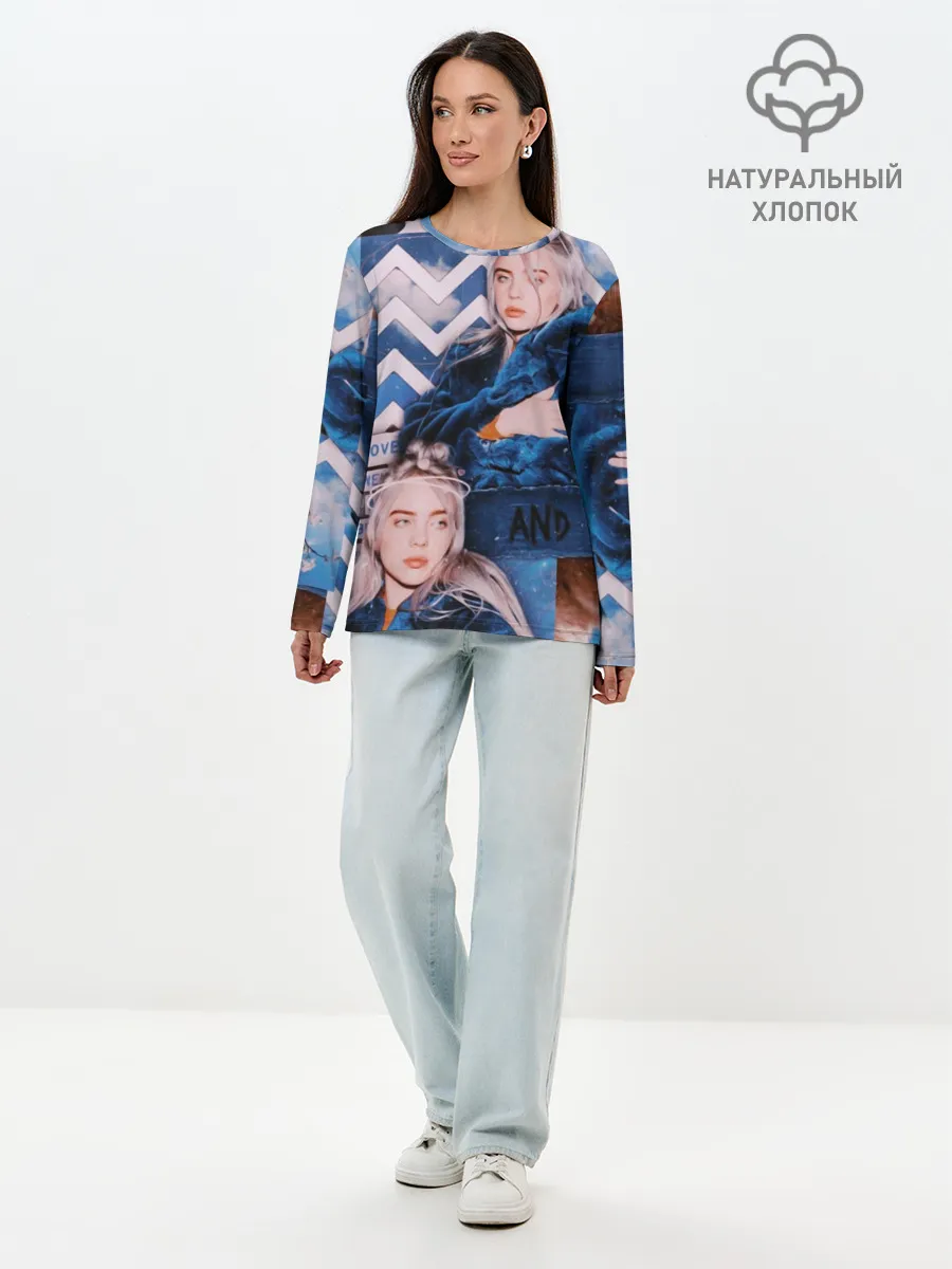 Лонгслив женский. Хлопок / Billie Eilish