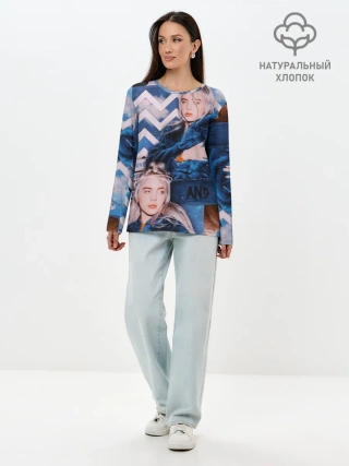 Лонгслив женский. Хлопок / Billie Eilish