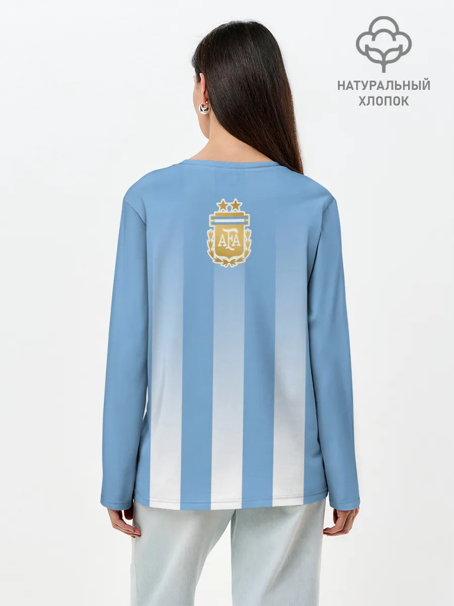 Лонгслив женский. Хлопок / Сборная Аргентины