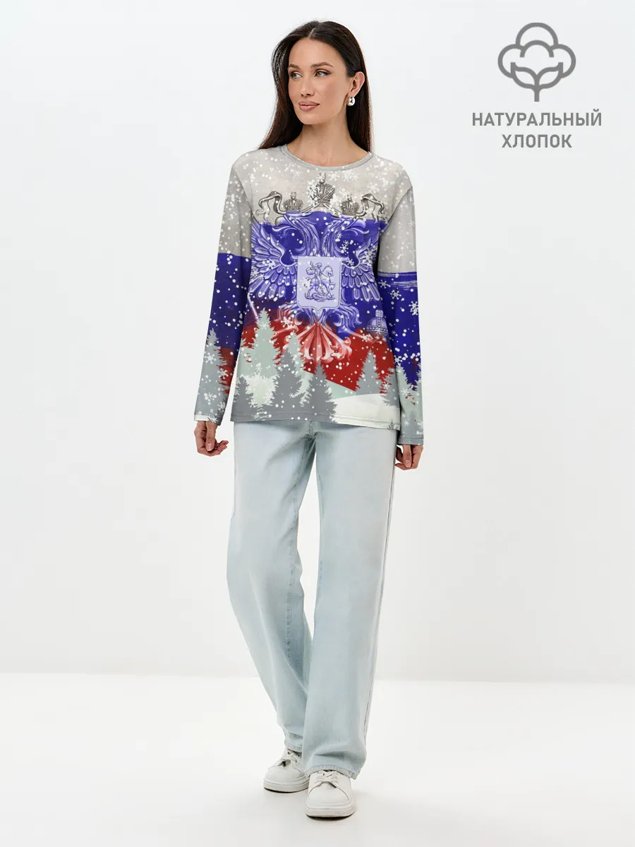 Лонгслив женский. Хлопок / Сборная России