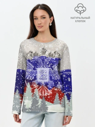 Лонгслив женский. Хлопок / Сборная России