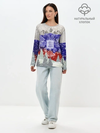 Лонгслив женский. Хлопок / Сборная России