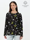 Лонгслив женский. Хлопок / Sailor Moon Pattern
