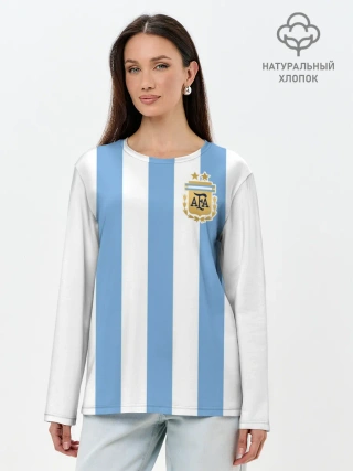 Лонгслив женский. Хлопок / Сборная Аргентины