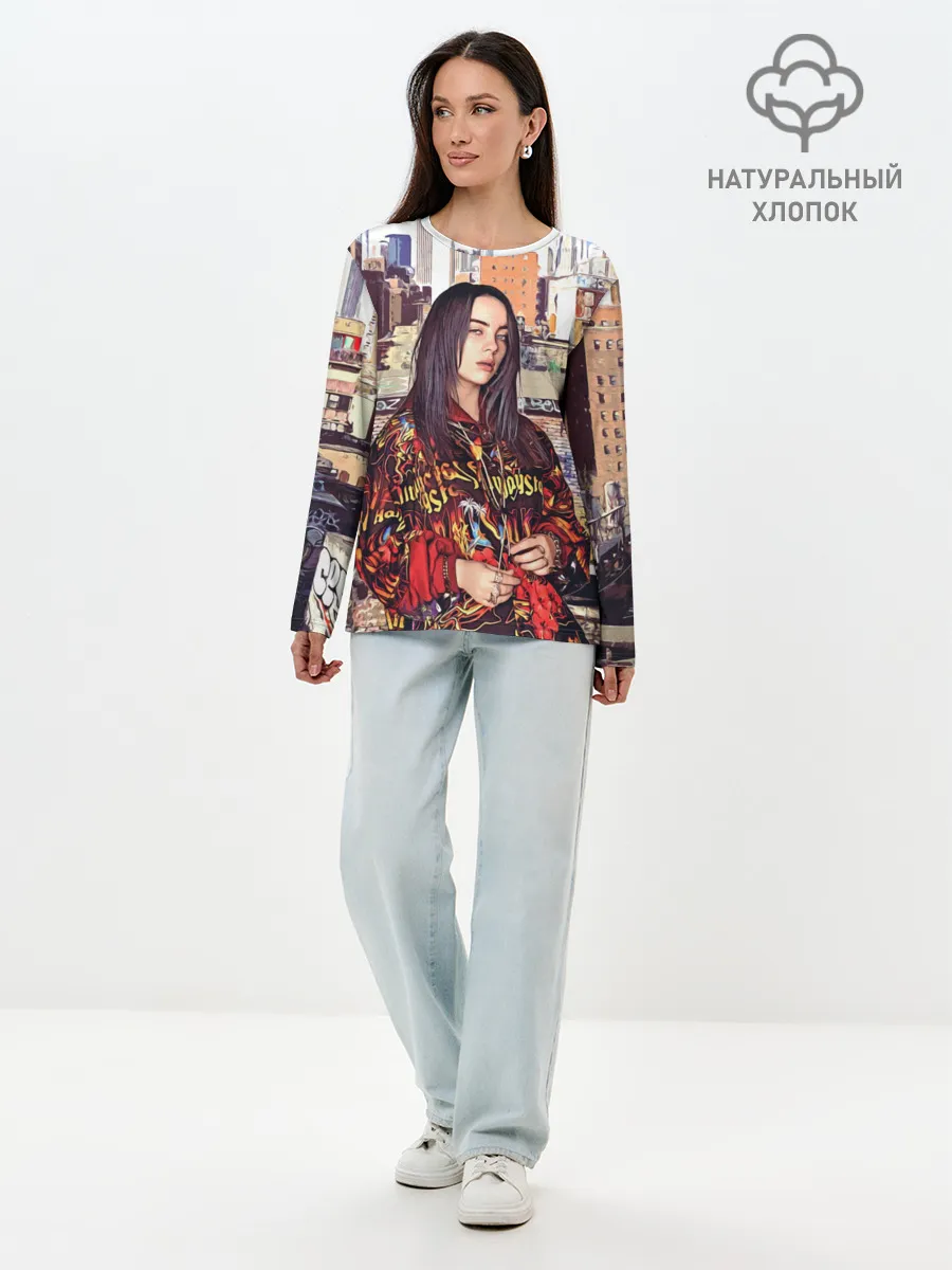 Лонгслив женский. Хлопок / Billie Eilish