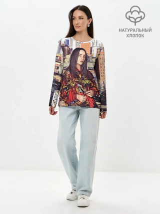 Лонгслив женский. Хлопок / Billie Eilish