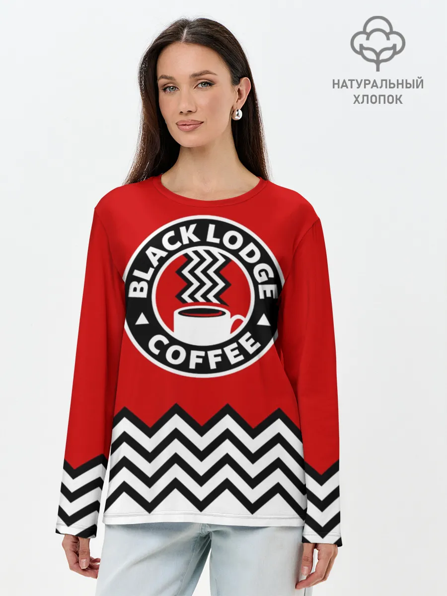 Лонгслив женский. Хлопок / Твин Пикс