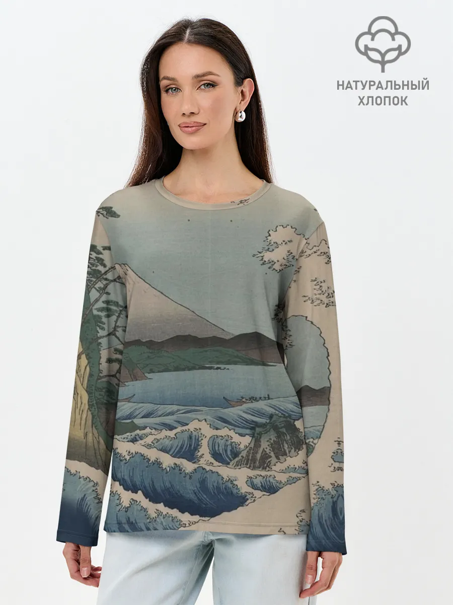 Лонгслив женский. Хлопок / Утагава Хиросигэ