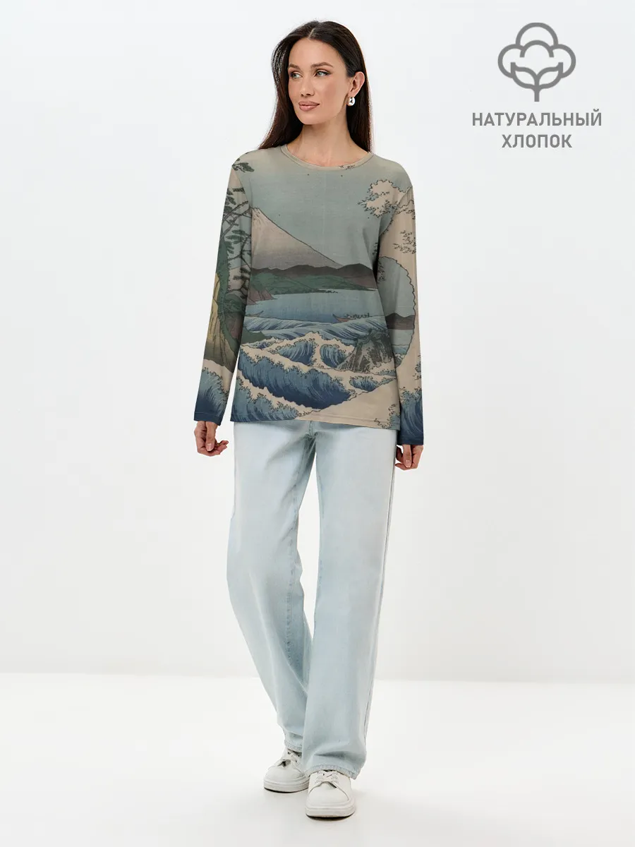 Лонгслив женский. Хлопок / Утагава Хиросигэ