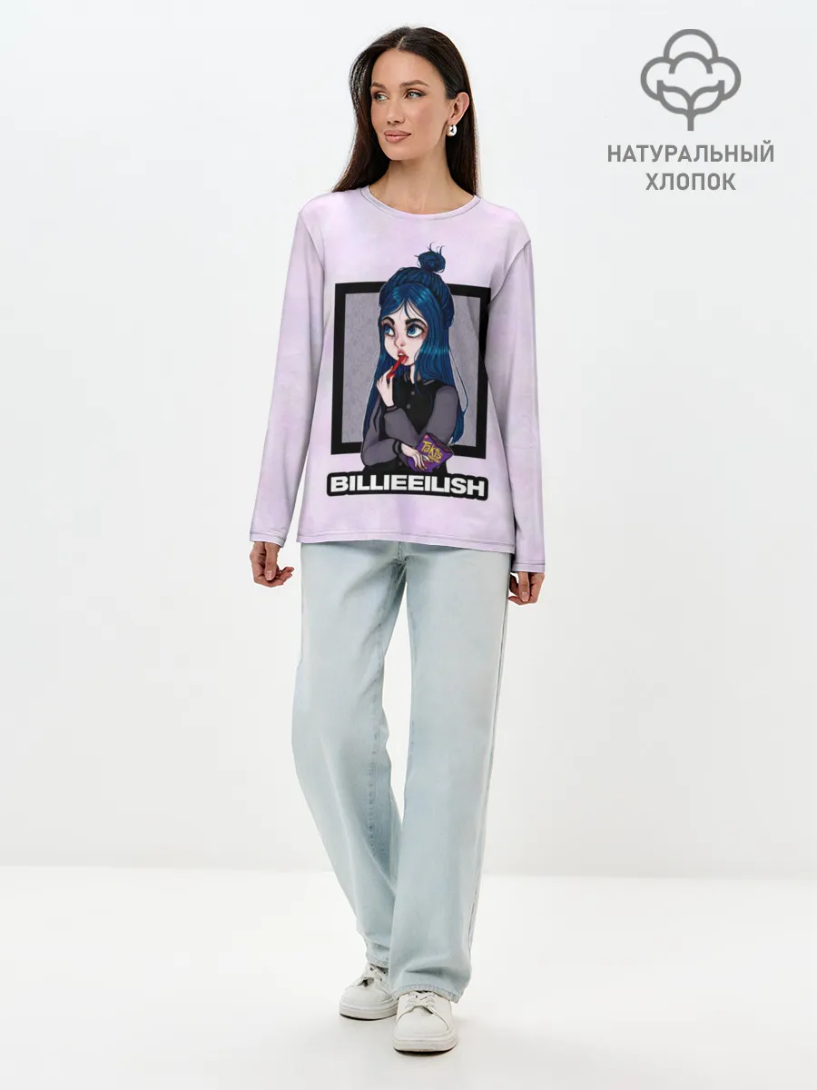 Лонгслив женский. Хлопок / Billie Eilish