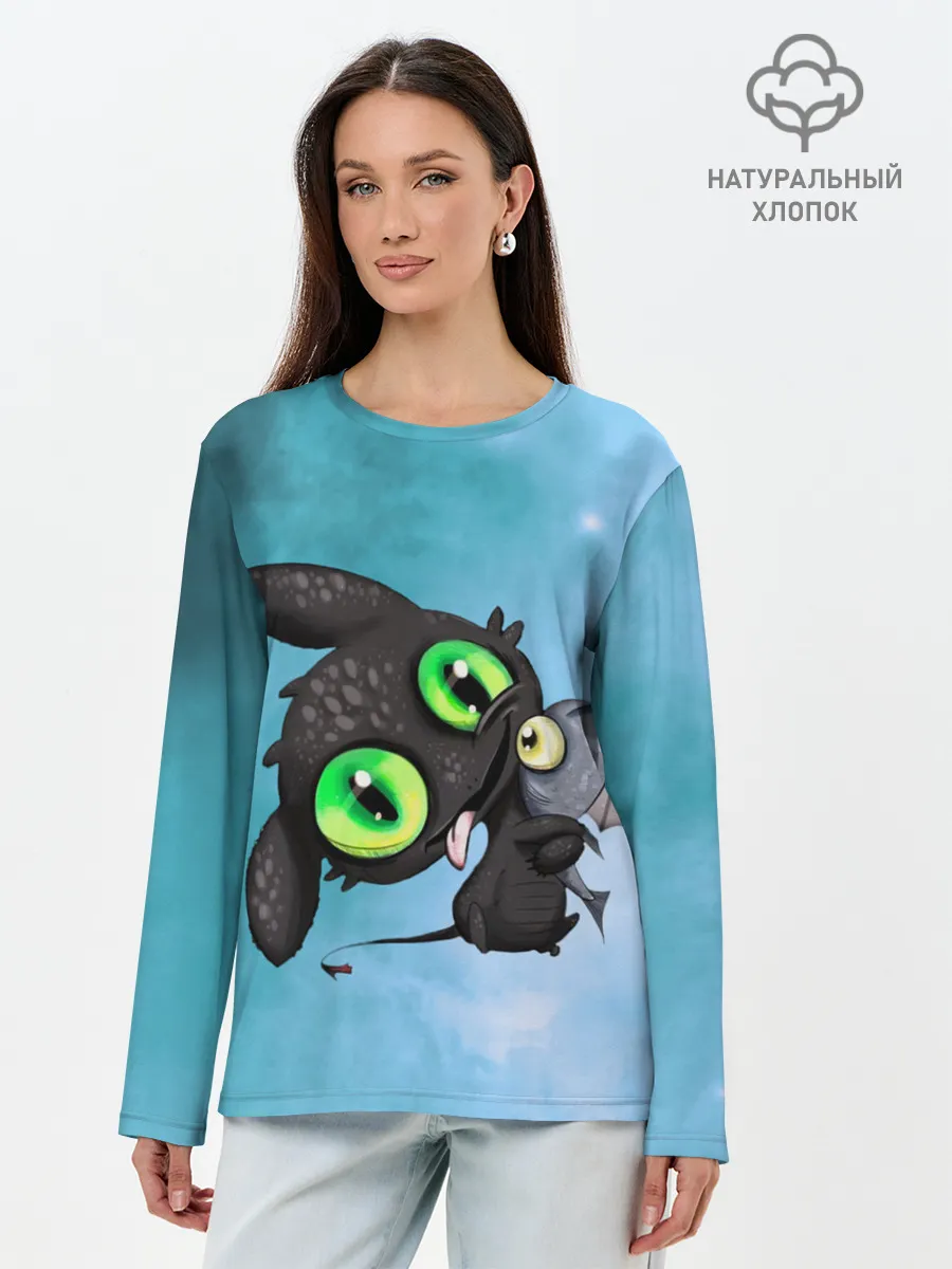 Лонгслив женский. Хлопок / дневная фурия