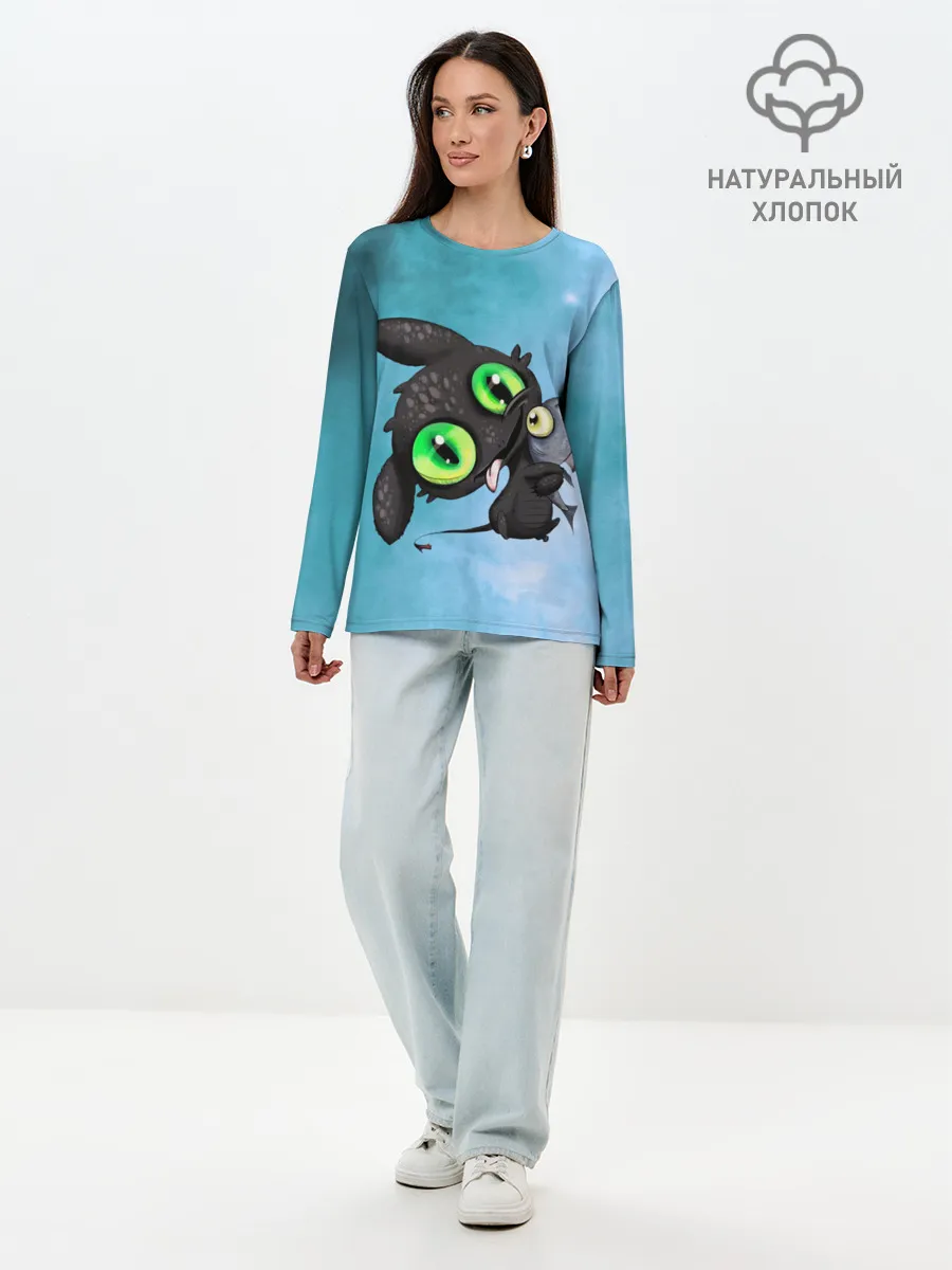 Лонгслив женский. Хлопок / дневная фурия