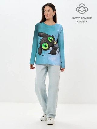 Лонгслив женский. Хлопок / дневная фурия