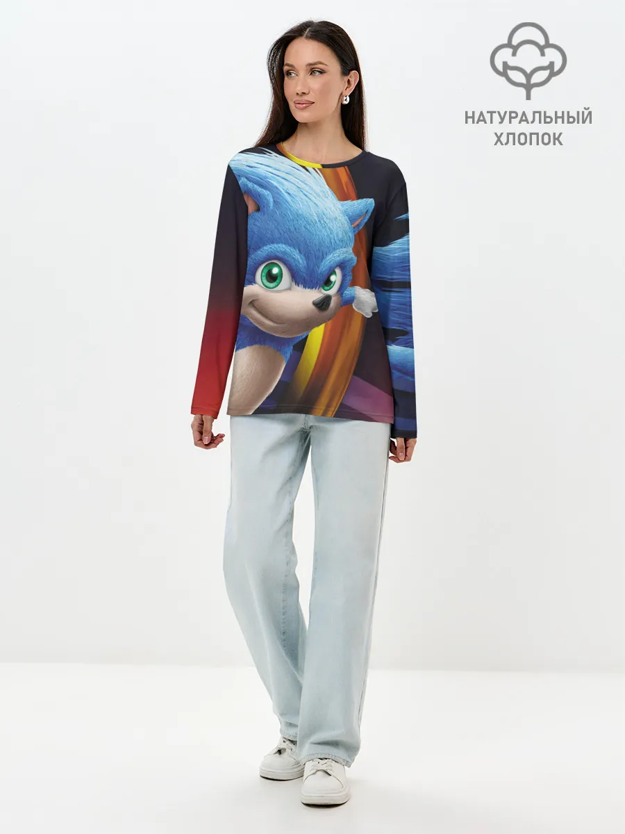 Лонгслив женский. Хлопок / Sonic