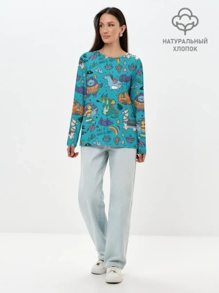 Лонгслив женский. Хлопок / Have a magical day!