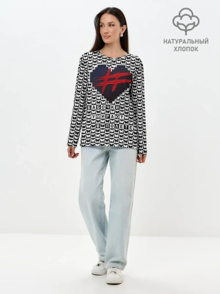 Лонгслив женский. Хлопок / Бабочки умирают в полете