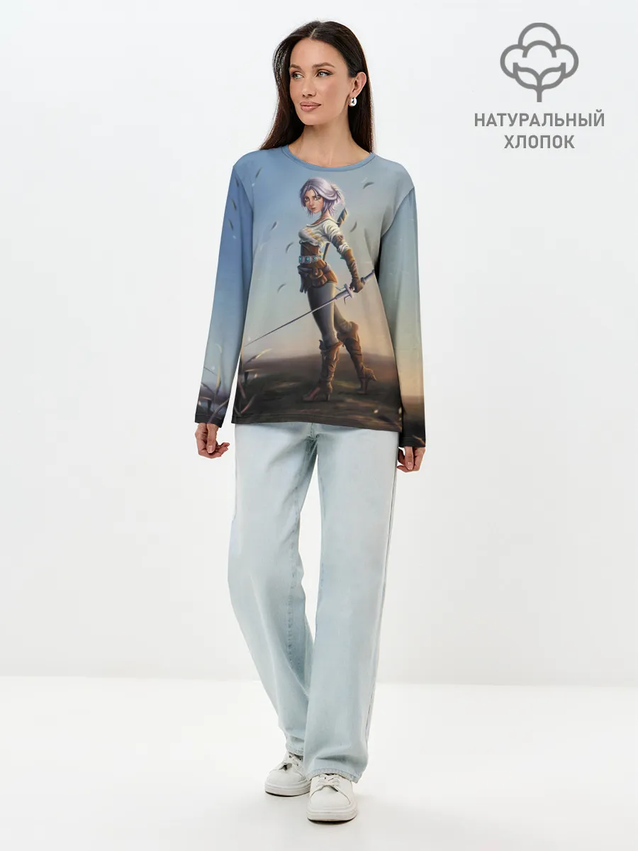 Лонгслив женский. Хлопок / Дикая Охота