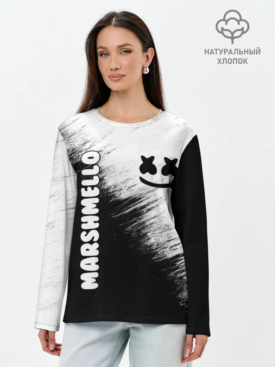 Лонгслив женский. Хлопок / Marshmello 3