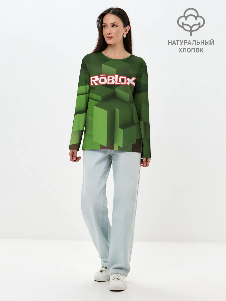 Лонгслив женский. Хлопок / Roblox