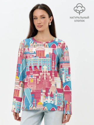 Лонгслив женский. Хлопок / Москва
