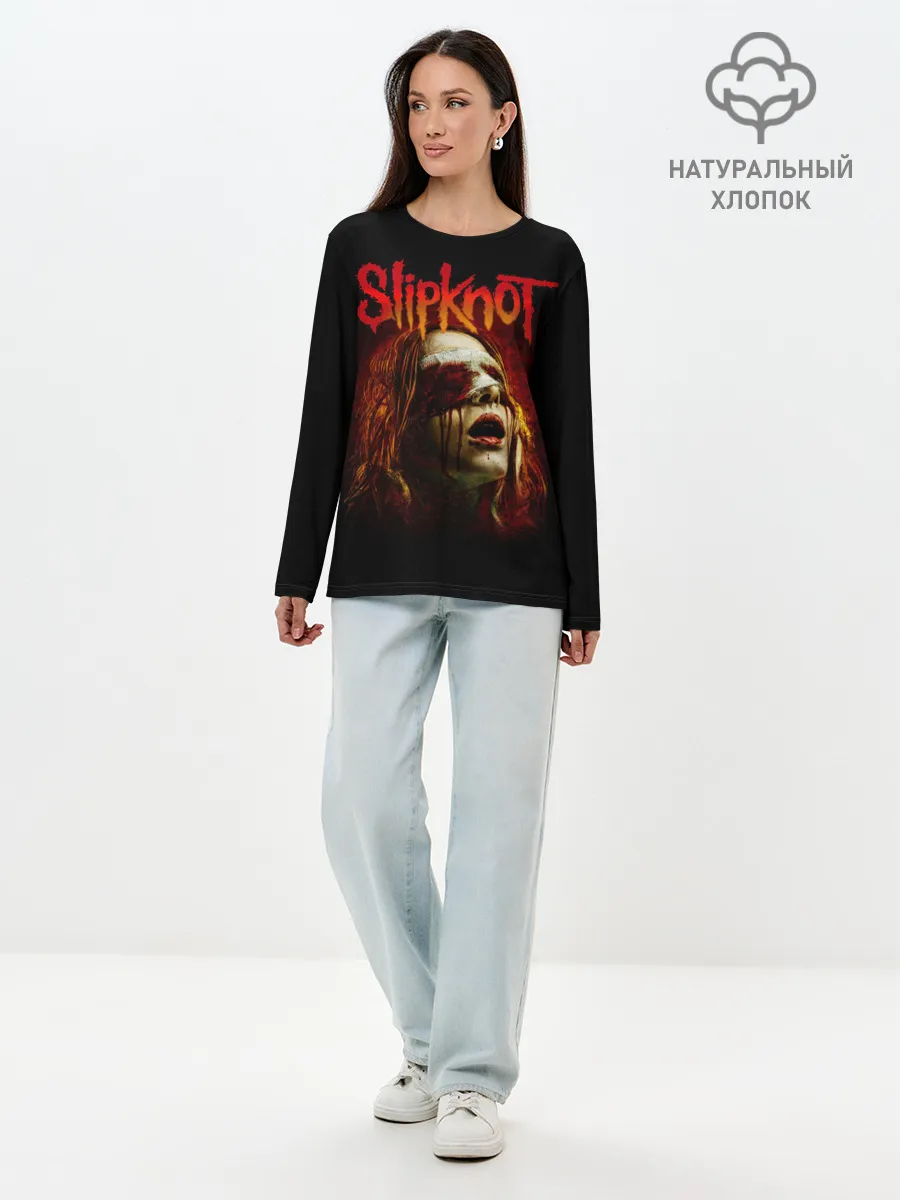 Лонгслив женский. Хлопок / Slipknot
