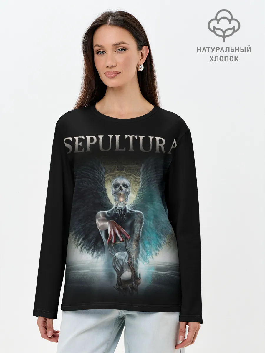 Лонгслив женский. Хлопок / Sepultura