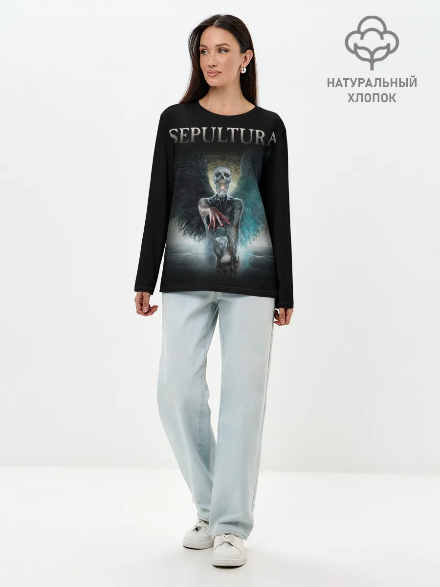 Лонгслив женский. Хлопок / Sepultura