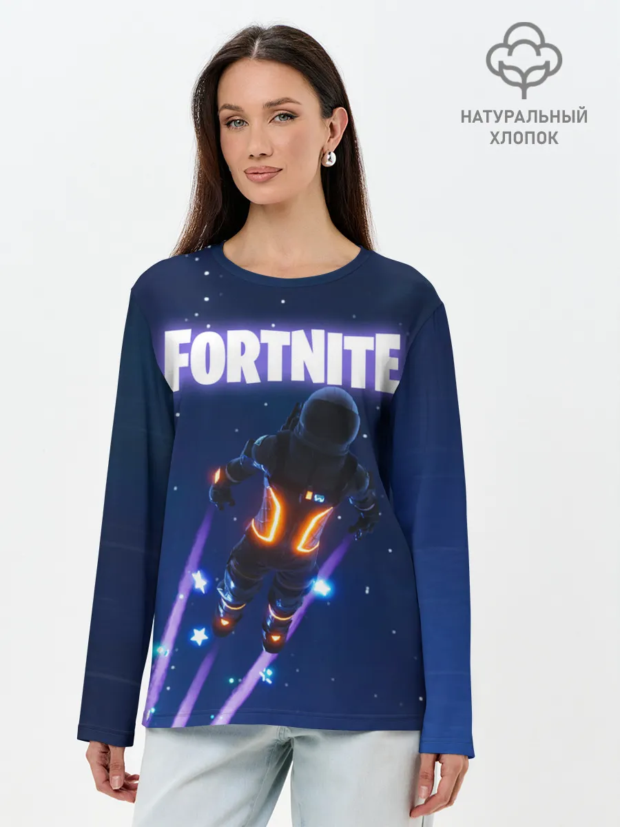 Лонгслив женский. Хлопок / Dark Voyager Fortnite