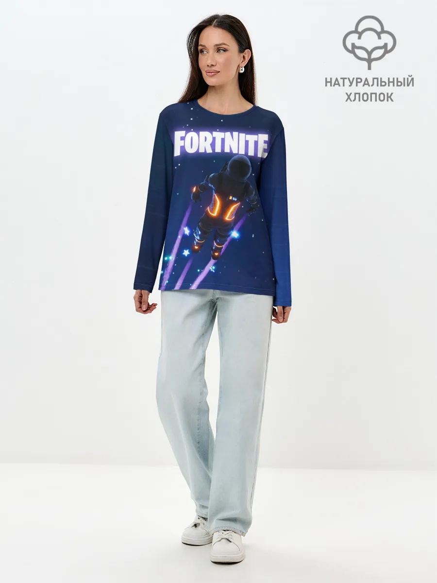 Лонгслив женский. Хлопок / Dark Voyager Fortnite