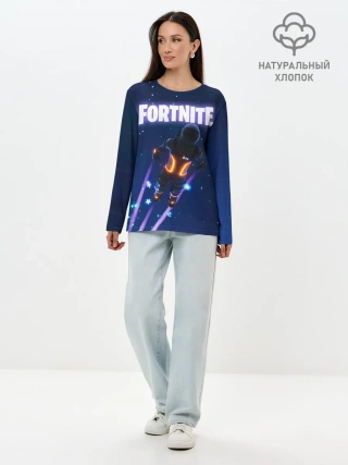 Лонгслив женский. Хлопок / Dark Voyager Fortnite