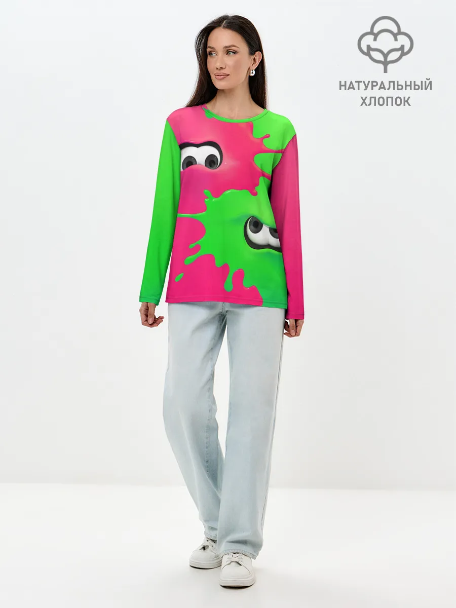 Лонгслив женский. Хлопок / Splatoon 2