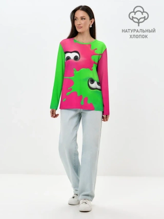 Лонгслив женский. Хлопок / Splatoon 2