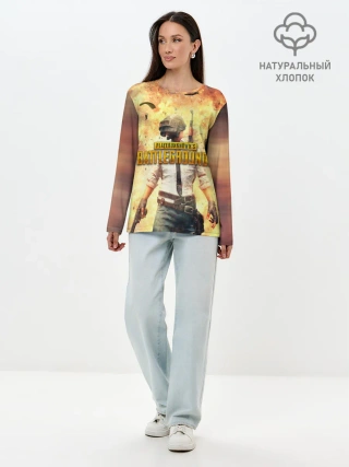 Лонгслив женский. Хлопок / PUBG BOOM