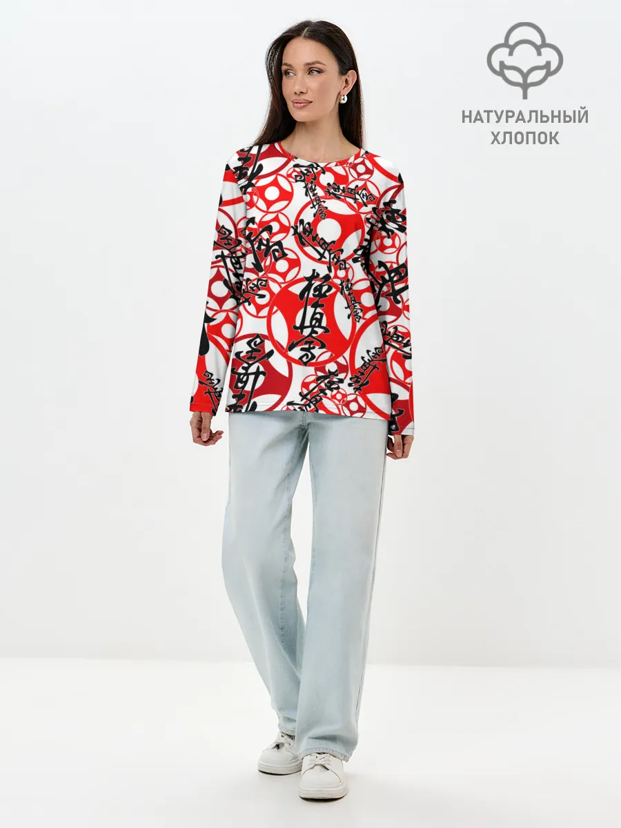 Лонгслив женский. Хлопок / Каратэ киокушинкай