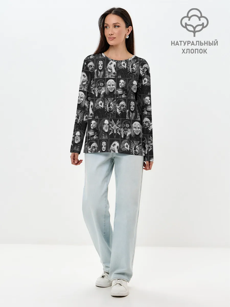 Лонгслив женский. Хлопок / Slipknot