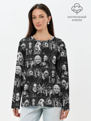 Лонгслив женский. Хлопок / Slipknot