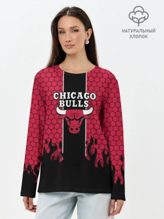 Лонгслив женский. Хлопок / CHICAGO BULLS