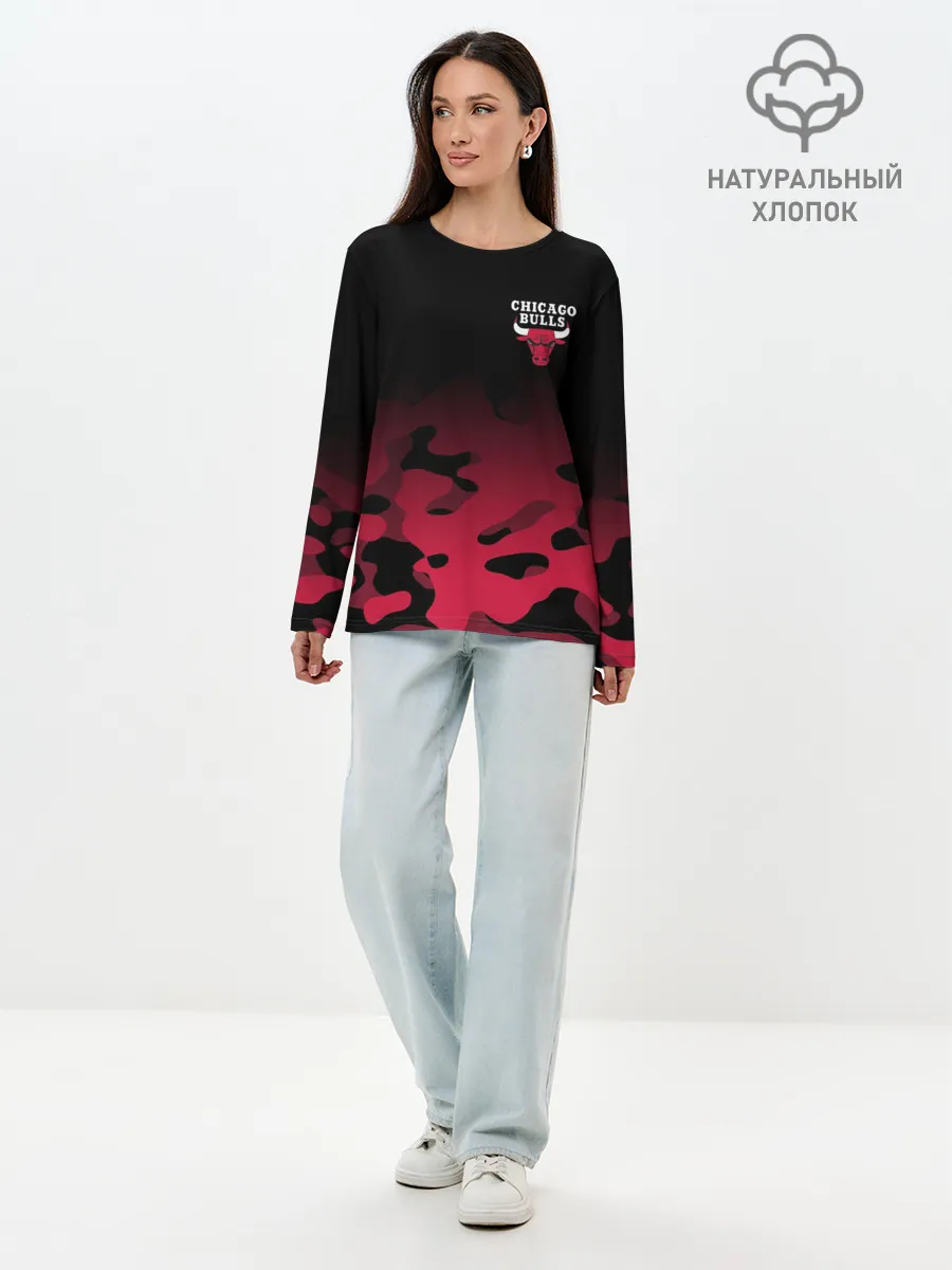 Лонгслив женский. Хлопок / CHICAGO BULLS