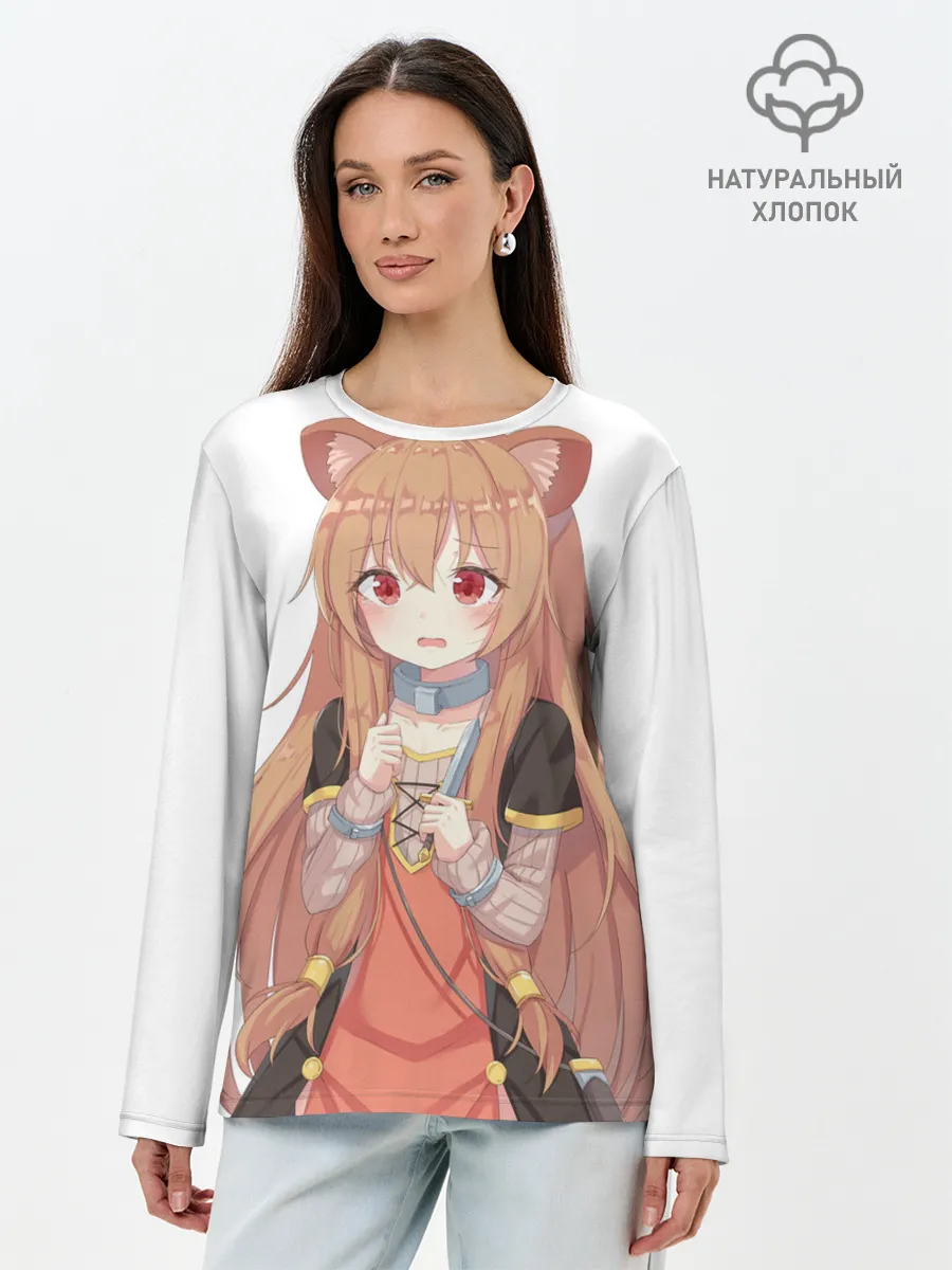 Лонгслив женский. Хлопок / Raphtalia