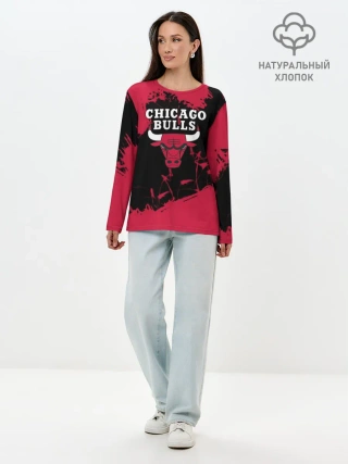 Лонгслив женский. Хлопок / CHICAGO BULLS