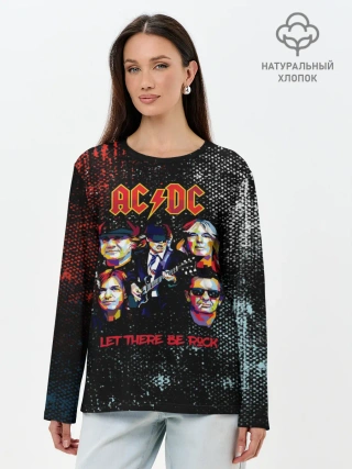 Лонгслив женский. Хлопок / AC/DC