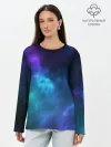 Лонгслив женский. Хлопок / Космос